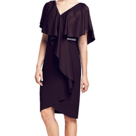 NWT Alexander by Daymor 609 Beaded Homecoming Dress Aubergine Size 14